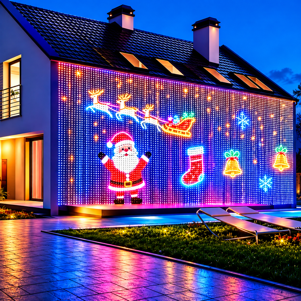 Smart LED Curtain Lights – App Control, Music Sync & Waterproof Christmas Decor