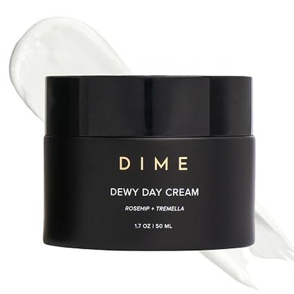 DIME Beauty Dewy Day Cream, Morning Face Moisturizer with Rosehip Oil and Tremel