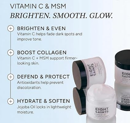 Eight Saints Skincare Cloud Whip Vitamin C Face Moisturizer Day Cream 2oz 59ml