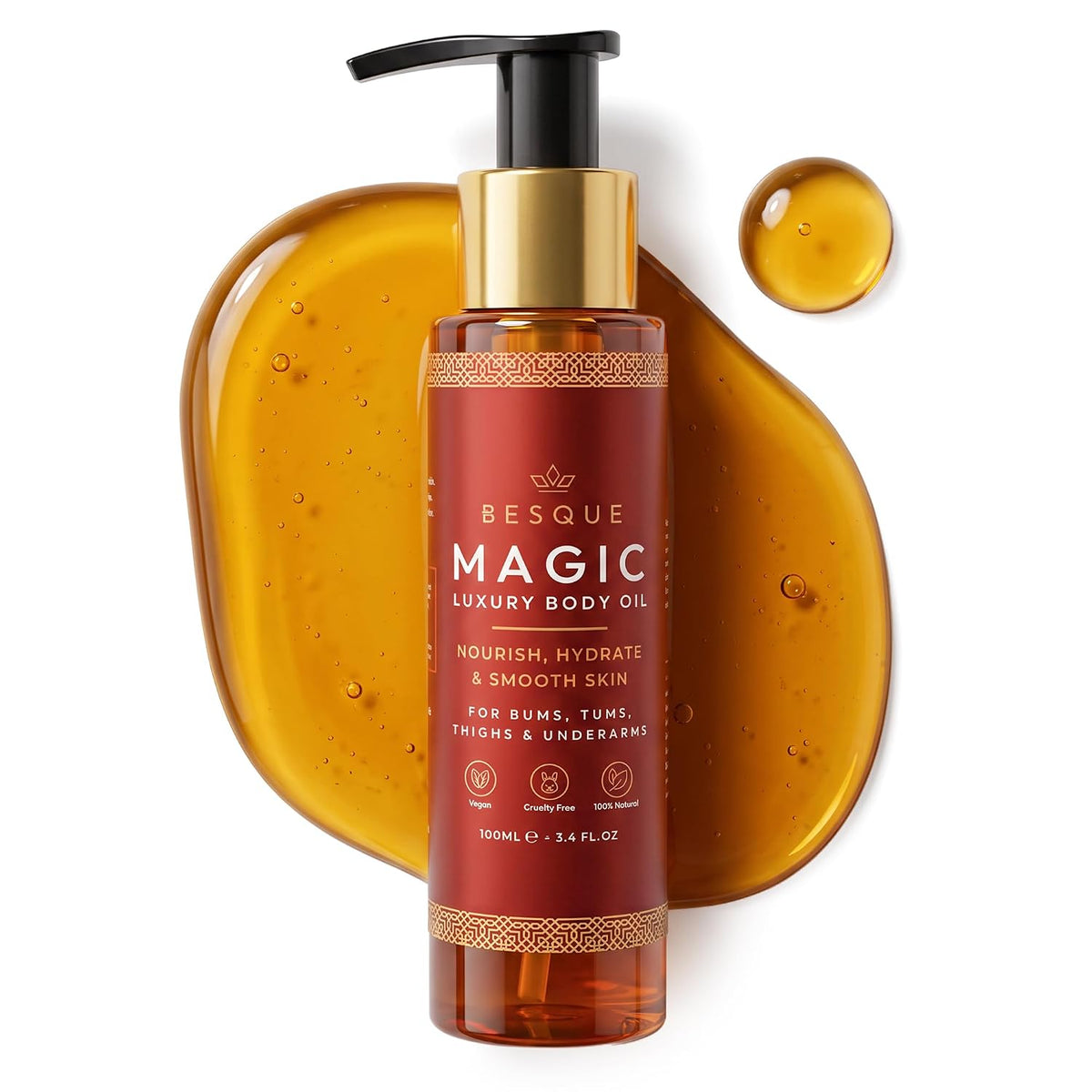 Besque Magic Luxury Body Oil 3.4 oz Firms Tighten & Hydrate