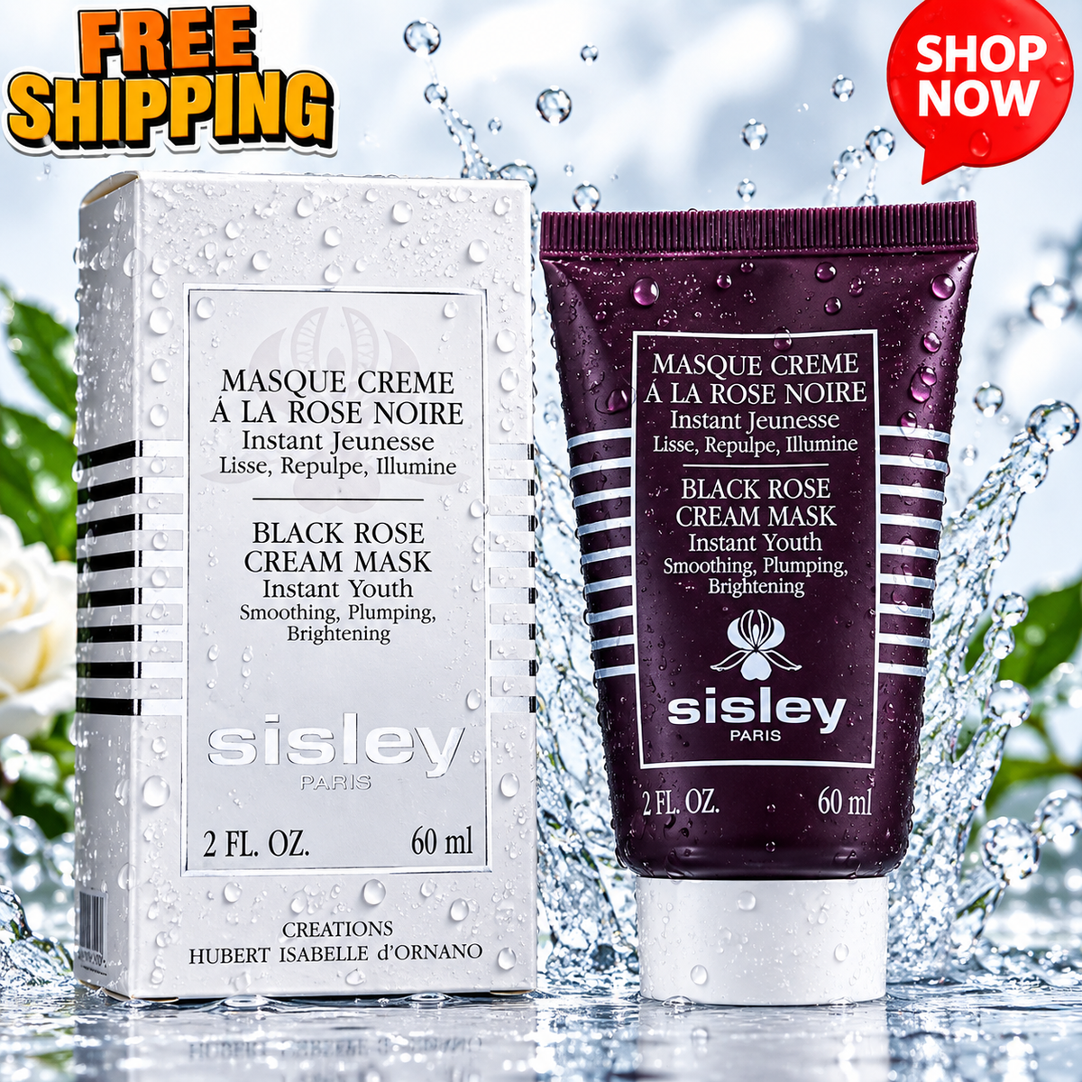 Share Black Rose Cream Mask by Sisley Paris Instant Youth 2 oz / 60ML Sealed & New