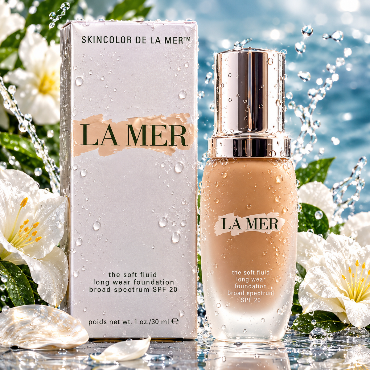 La Mer The Soft Fluid Long Wear Foundation 250 Sand SPF20 NIB 30ml
