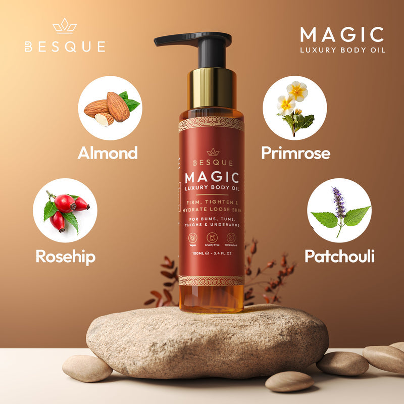 Besque Magic Luxury Body Oil 3.4 oz Firms Tighten & Hydrate