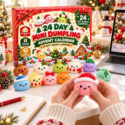 2026 Christmas Dumpling Squishy Advent Calendar – 24-Day Countdown Gift