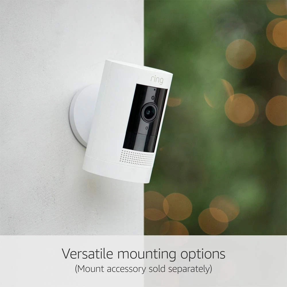 Ring Stick Up Cam Battery 1080p HD Outdoor Wireless Security Camera White