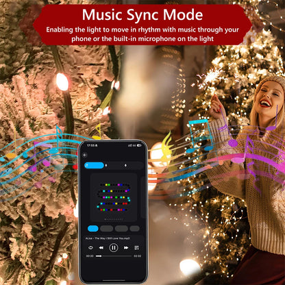 Smart LED Christmas Tree Waterfall Lights – Color Changing Fairy String Lights