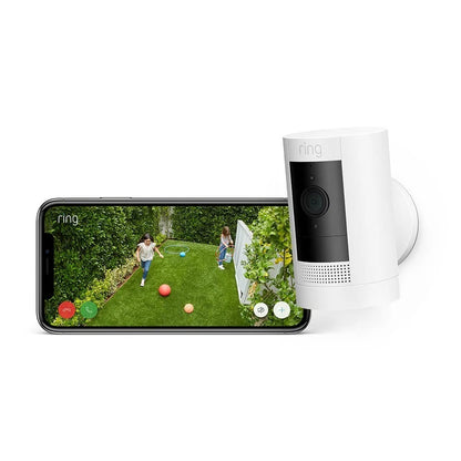 Ring Stick Up Cam Battery 1080p HD Outdoor Wireless Security Camera White